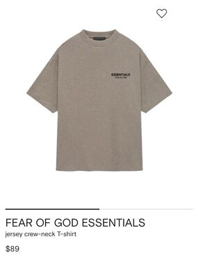 Fear of God Essentials Crewneck T-Shirt in Taupe